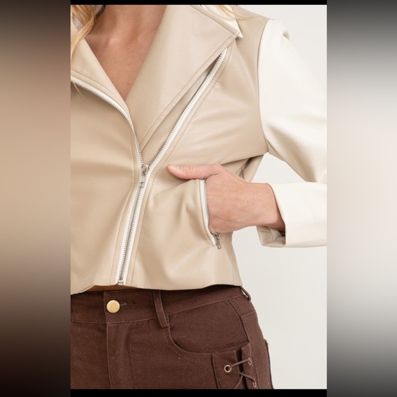 Neutral Colorblock Motojacket - Picture 2 of 7